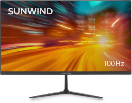 Монитор SunWind 21.5" SM-22FV222 черный VA 5ms 16:9 HDMI матовая 250cd 178гр/178гр 1920x1080 100Hz FreeSync VGA FHD 2.29кг