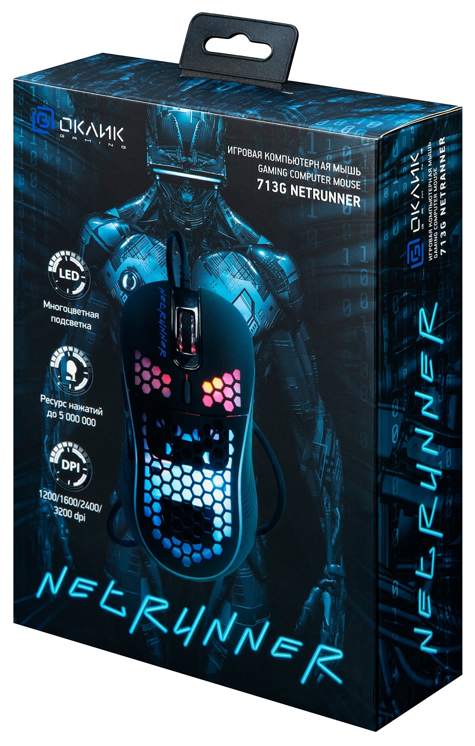 Мышь Оклик 713G NETRUNNER черный оптическая (3200dpi) USB (6but) Мышь Оклик 713G NETRUNNER черный оптическая (3200dpi) USB (6but)