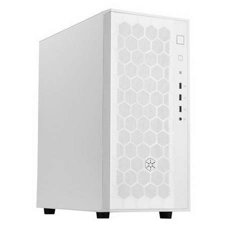 SST-FAR1W FARA R1 Tower ATX Computer Case, mesh front panel, white (229859)