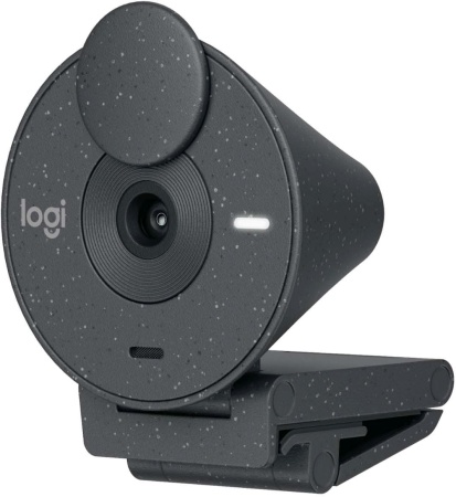 Веб-камера Logitech Webcam Brio 300, 1920x1080, GRAPHITE, защитная шторка, USB-C, [960-001436]