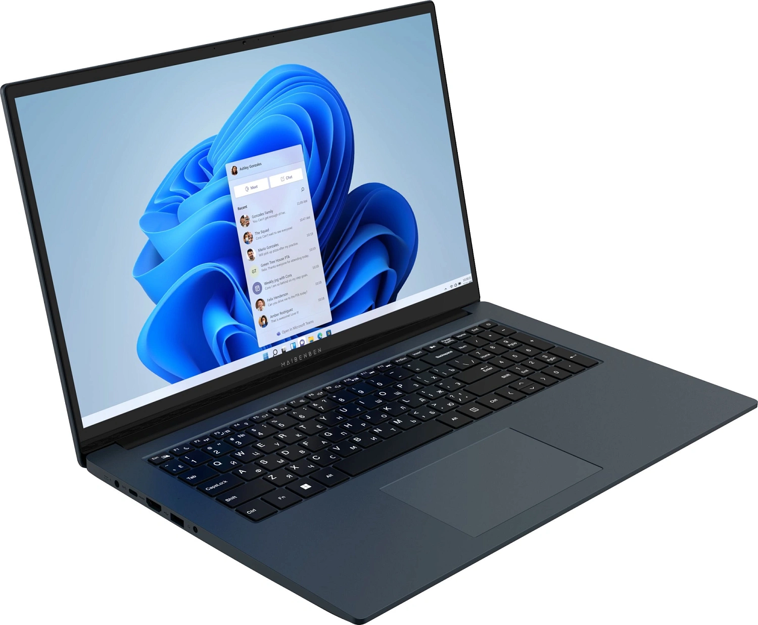 Ноутбук Maibenben M17A-R787UM Ryzen 7 8745H 16Gb SSD512Gb AMD Radeon 17.3" IPS FHD (1920x1080) Windows 11 Home blue WiFi BT Cam (M17A-R787UM0F17HU4EB0)