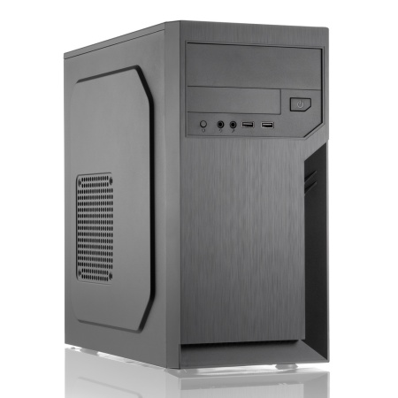 Case Foxline FL-702 [FL-702-FZ450] , mATX, 1x5.25EXT, 1x3.5EXT, 2x3.5INT, 2xUSB2.0, HDA, w/o FAN, w/450W ATX PSU, w/1.2m EU pwr cord, (970597)