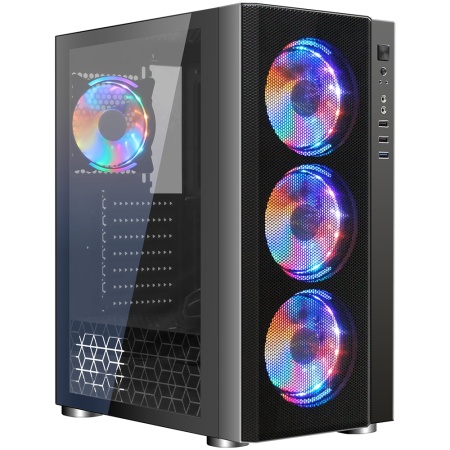 Корпус Ginzzu CL300 FAN 12CM RGB*4 USB3.0 Window (101412)