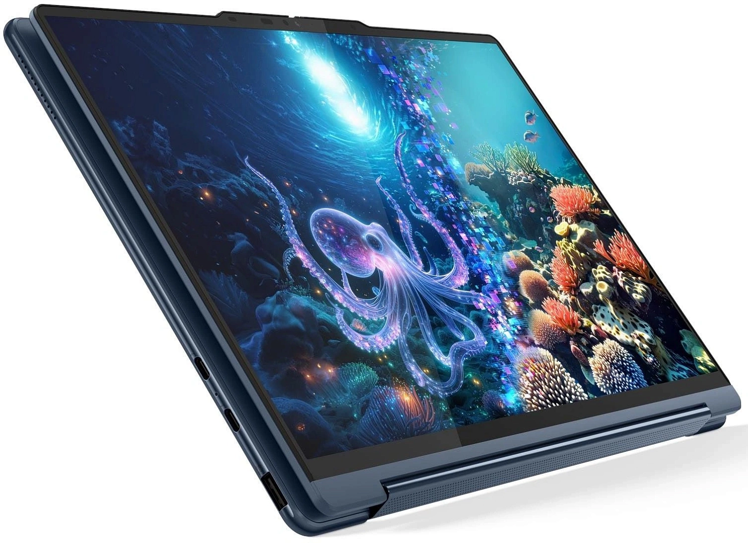 Ноутбук Lenovo Yoga 9 14ILL10 Core Ultra 7 256V 16Gb SSD1Tb Intel Arc 140V 14" OLED Touch 2.8K (2880x1800) Windows 11 Home blue WiFi BT Cam Bag (83LC0054RK)