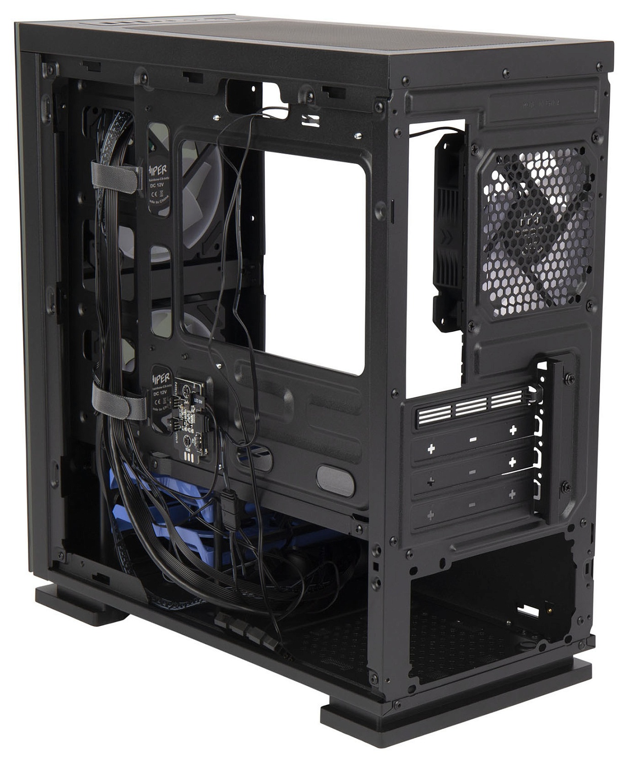 Корпус Hiper M65 черный без БП mATX 3x120mm 2xUSB2.0 1xUSB3.0 audio bott PSU