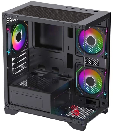 Корпус Bloody BD-CC103F черный без БП mATX 7x120mm 1xUSB2.0 1xUSB3.0 audio bott PSU