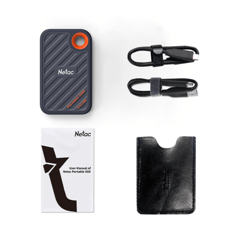 Ssd накопитель Netac ZX20 1TB USB 3.2 Gen 2 Type-C External SSD, R/W up to 2000MB/1800MB/s, with USB C to A cable and 20Gbps USB C to C cable 5Y wty