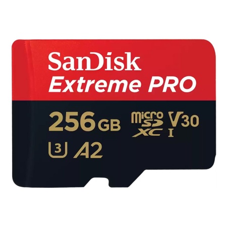 Карта памяти SanDisk Extreme Pro microSD UHS I Card 256GB for 4K Video on Smartphones Action Cams & Drones 200MB/s Read, 140MB/s Write