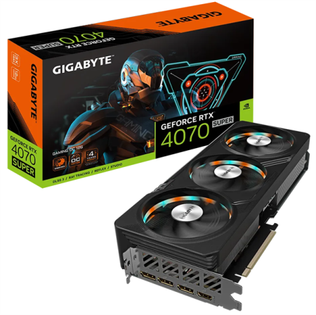 Видеокарта Gigabyte PCI-E 4.0 GV-N407SGAMING OC-12GD NVIDIA GeForce RTX 4070 Super 12Gb 192bit GDDR6X 2475/21000 HDMIx1 DPx3 HDCP Ret