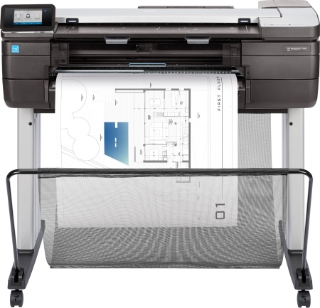 Широкоформатный принтер HP DesignJetT830 MFP (p/s/c, 24",4color,2400x1200dpi,1Gb,26sppA1,USB for Flash/GigEth/Wi-Fi,stand,mediabin,rollfeed,sheetfeed,tray50(A3/A4),autocutter,Scanner600dpi,24x109", repl. F9A28A)