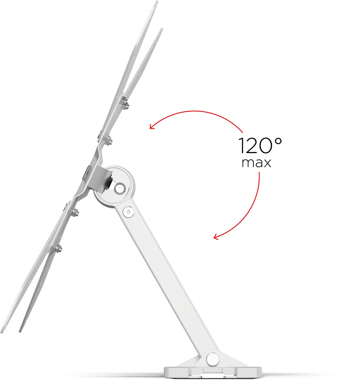 Кронштейн для телевизора Holder LCD-5520-B белый 32"-55" макс.45кг настенный поворотно-выдвижной и наклонный
