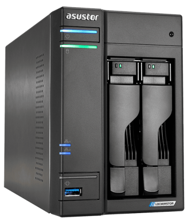 Сетевое хранилище ASUSTOR AS6602T 2-Bay NAS/Media player/Intel Celeron J4125 2.0GHz up to 2.7GHz (Quad-Core), 4GB SO-DIMM DDR4, noHDD(HDD,SSD),/2x1GbE(LAN)/3xUSB3.2,HDMI ; 90IX01F0-BW3S10