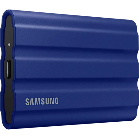 Накопитель SSD Samsung Original USB-C 2Tb MU-PE2T0R/WW Shield T7 1.8" синий