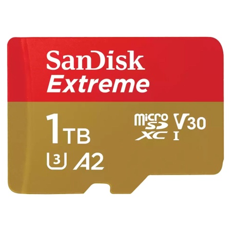 Карта памяти SanDisk Extreme microSD UHS I Card 1TB for 4K Video on Smartphones Action Cams & Drones 190MB/s Read, 130MB/s Write