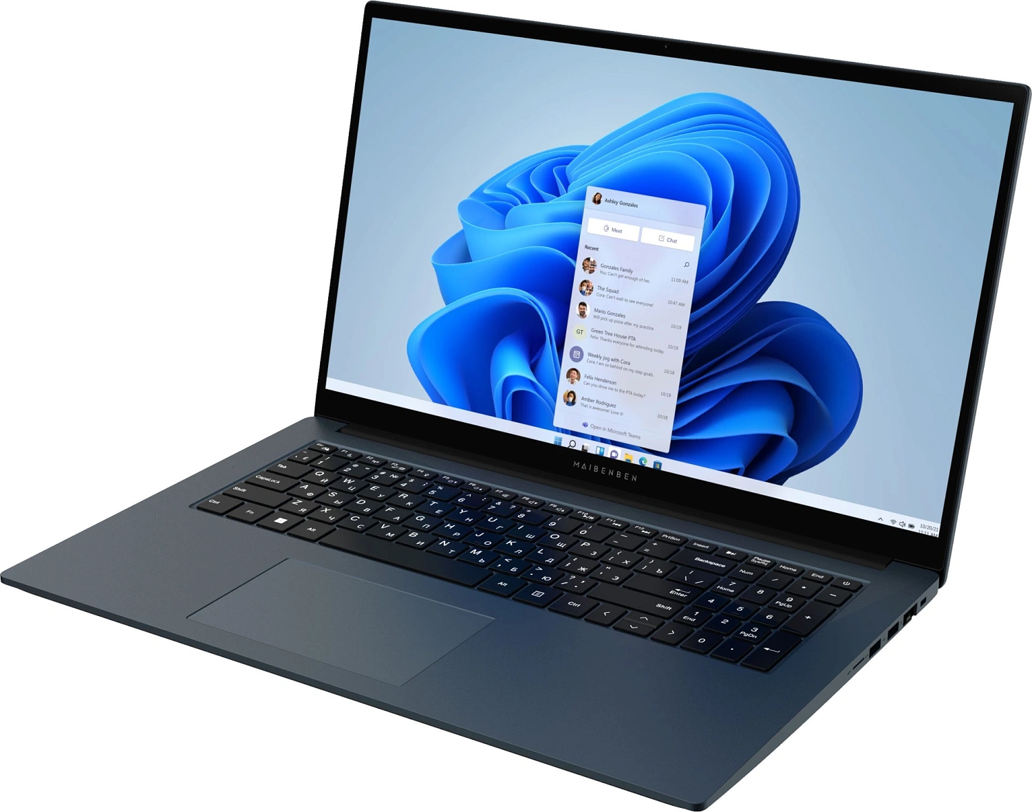 Ноутбук Maibenben M17A-R787UM Ryzen 7 8745H 16Gb SSD512Gb AMD Radeon 17.3" IPS FHD (1920x1080) Windows 11 Home blue WiFi BT Cam (M17A-R787UM0F17HU4EB0)