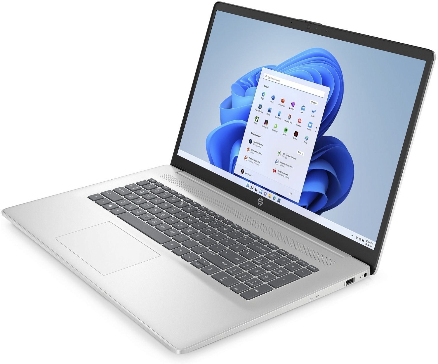 Ноутбук HP 17-cn3155ng Core i5 1335U 16Gb SSD512Gb Intel Iris Xe graphics 17.3" IPS FHD (1920x1080) Windows 11 silver WiFi BT Cam (8L379EA)