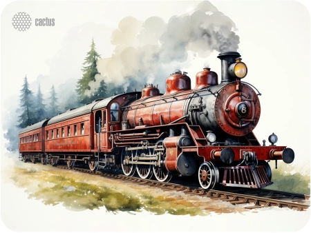 Коврик для мыши Cactus Locomotive 400x300x3мм (CS-MP-PRO17XL)