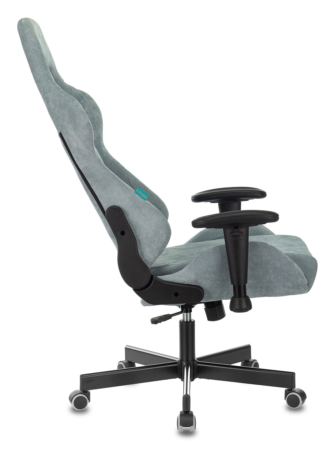 Кресло игровое Zombie VIKING KNIGHT Fabric серо-голубой Light-28 с подголов. крестов. металл Кресло игровое Zombie VIKING KNIGHT Fabric серо-голубой Light-28 с подголов. крестов. металл