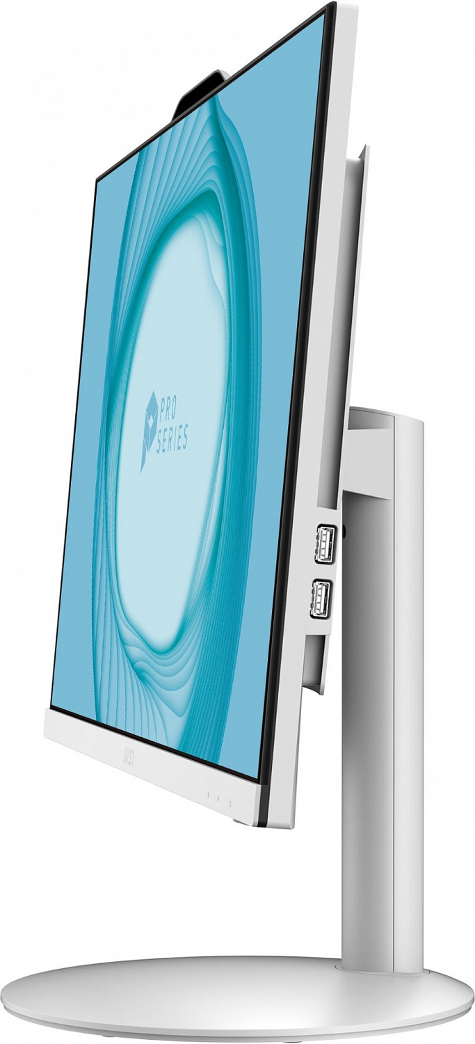 Моноблок MSI Pro AP242 12M-458RU 23.8" Full HD PG G7400 (3.7) 4Gb SSD128Gb UHDG 710 Windows 11 Professional GbitEth WiFi BT 120W клавиатура мышь Cam белый 1920x1080