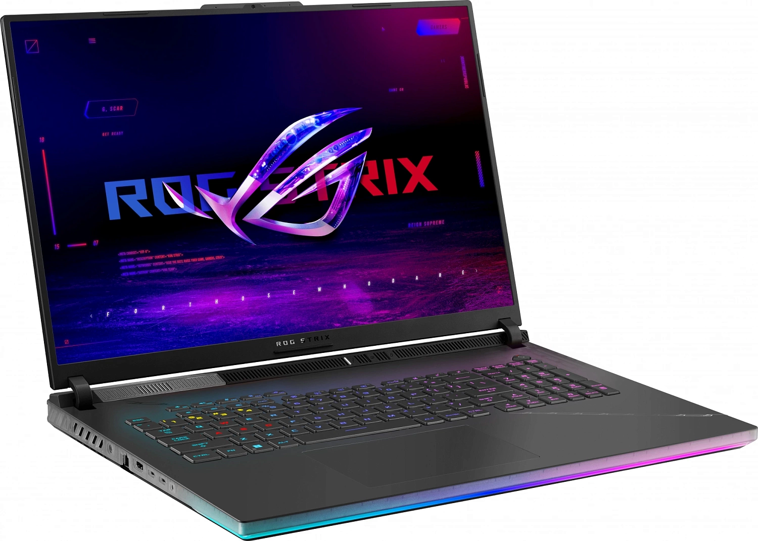 Ноутбук Asus ROG Strix Scar 18 G834JZR-N6072 Core i9 14900HX 32Gb SSD1Tb NVIDIA GeForce RTX4080 12Gb 18" IPS WQXGA (2560x1600) noOS black WiFi BT Cam (90NR0IN2-M003C0)