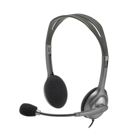 Наушники с микрофоном Logitech Stereo H110 серебристый 1.8м накладные оголовье (981-000271)