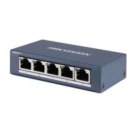 DS-3E0505-E 5 Gigabit RJ45 ports, Desktop Steel Case Unmanaged Switch (044697)