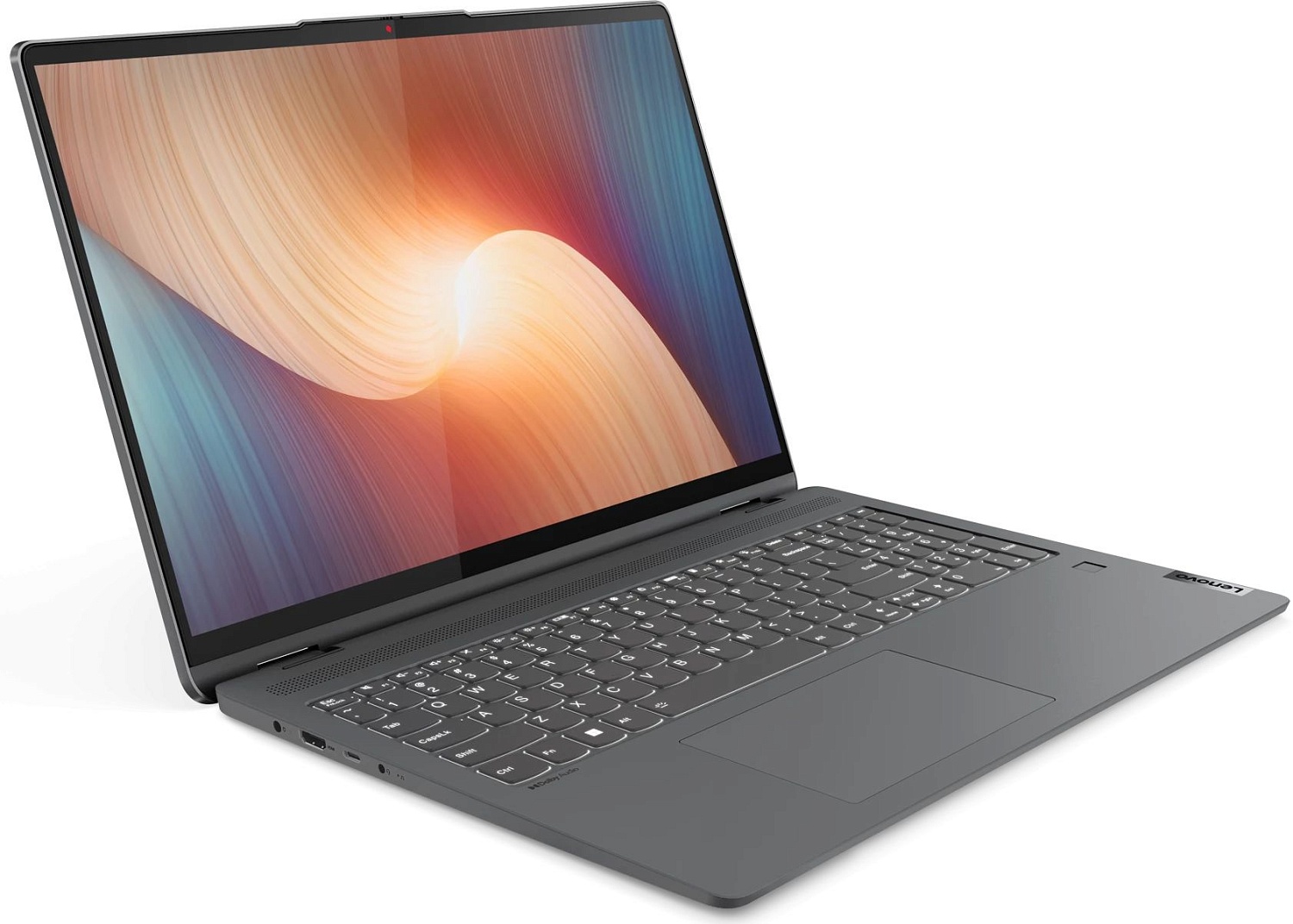 Ноутбук Lenovo IdeaPad Flex 5 16ALC7 Ryzen 5 5500U 16Gb SSD512Gb AMD Radeon 16" IPS Touch 2.5K (2560x1600) Windows 11 Home grey WiFi BT Cam (82RA003VRU)