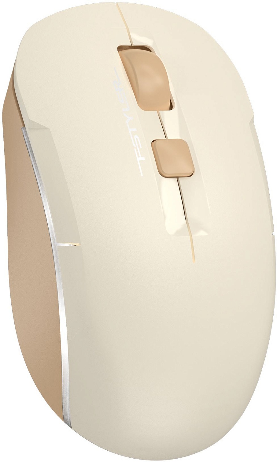 Мышь A4Tech Fstyler FB26CS Air бежевый/коричневый оптическая (2000dpi) silent беспроводная BT/Radio USB для ноутбука (4but)