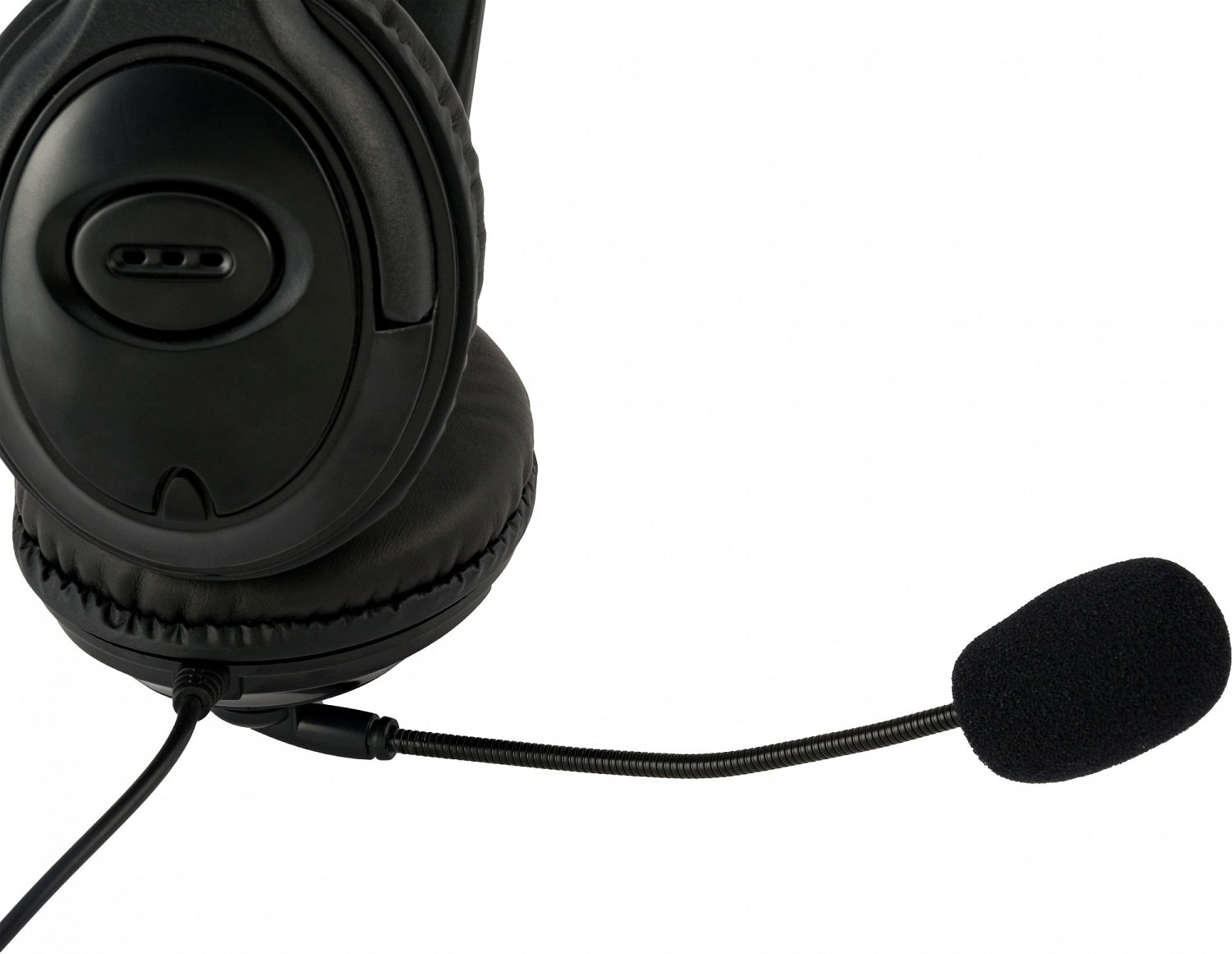 Наушники с микрофоном Оклик HS-M400 черный 1.8м накладные оголовье (1532019)