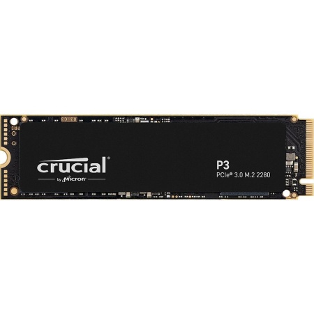 Твердотельный накопитель SSD Crucial Bad Pack P3, 500GB, M.2(22x80mm), NVMe, PCIe 3.0 x4, QLC, R/W 3500/1900MB/s, TBW bp