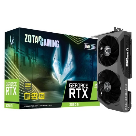 RTX3060Ti Twin Edge 8GB GDDR6X, 256 bit, 1665/19000, HDCP, Three DP, HDMI, Premium Pack 8GB GDDR6X, 256 bit, 1665/19000, HDCP, Three DP, HDMI, Premium Pack ZT-A30620E-10P (626494)