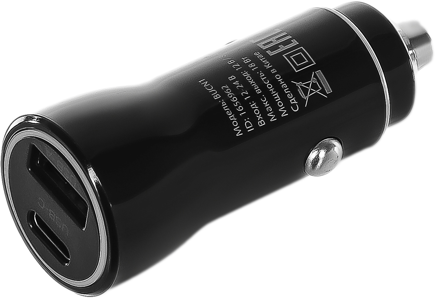 Автомобильное зар./устр. Buro BUCN1 18W 3A (PD+QC) USB-C/USB-A универсальное черный (BUCN18P110BK)