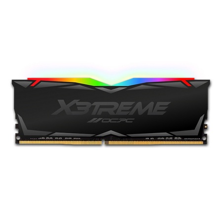 8GB OCPC DDR4 3200 DIMM X3TREME Black RGB Gaming Memory Non-ECC, CL16, 1.35V, Heat Shield, RTL