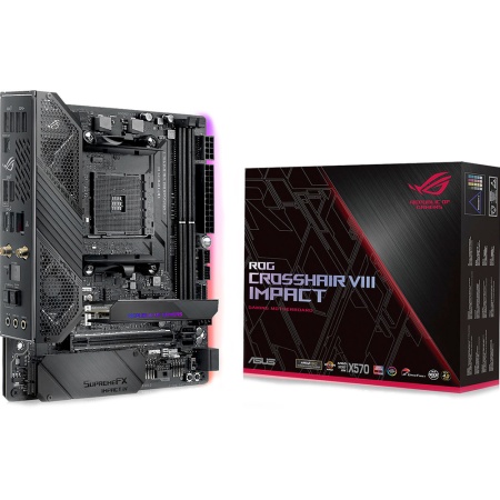 ROG CROSSHAIR VIII IMPACT X570 AM4 mini-DTX 2xDDR4 PCIEx16 2xM.2 GLAN WIFI RTL {6}