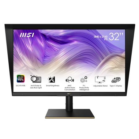 Монитор MSI 32" Summit MS321UP черный IPS LED 16:9 HDMI матовая HAS 400cd 178гр/178гр 3840x2160 60Hz DP 4K USB 9.7кг