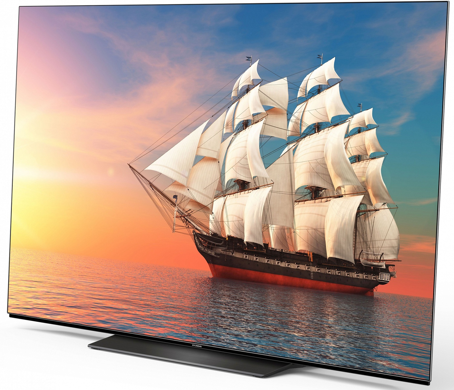 Телевизор OLED Hyundai 65" H-LED65OBU7700 Android TV Frameless черный/черный 4K Ultra HD 120Hz DVB-T DVB-T2 DVB-C DVB-S DVB-S2 USB 2.0 - 2шт. WiFi Smart TV