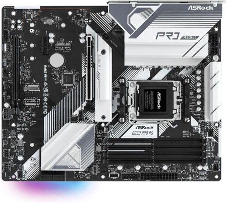 Материнская плата ASROCK B650 PRO RS, AM5, B650, 4*DDR5, HDMI+DP, 2xSATA3 6.0, M.2 Socket, RAID, 4xUSB 3.2, 9xUSB 2.0, Type-C, ATX; 90-MXBL10-A0UAYZ