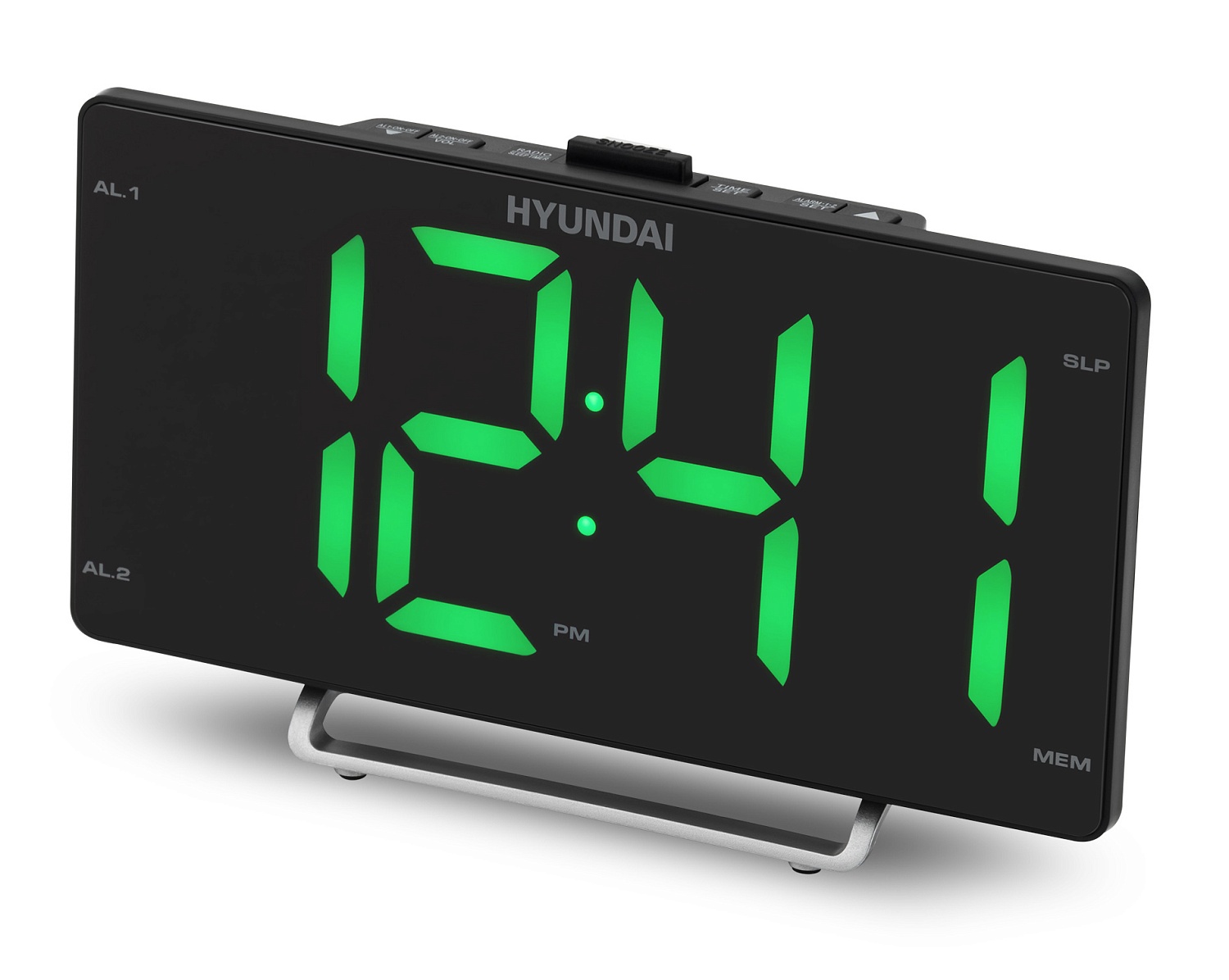 Радиобудильник Hyundai H-RCL246 черный LCD подсв:зеленая часы:цифровые FM Радиобудильник Hyundai H-RCL246 черный LCD подсв:зеленая часы:цифровые FM