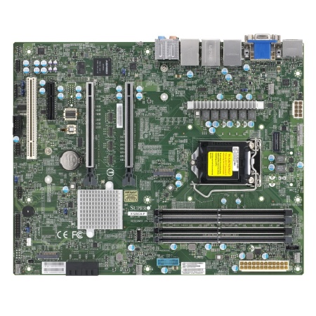 Материнская плата MBD-X12SCA-F-O Single LGA1200, Intel® W480, 4xDDR4, 4xSATA (RAID 0,1,5,10), 2x1GbE (Intel® I219LM + i225LM), IPMI 2.0 with LAN, 2x PCI-Ex16 + PCI-Ex4, 5V PCI 32bit, 2x M.2 PCI-e3.0x4 (2280/22110), Audio ALC 888S, VGA port, Video (1 HDMI