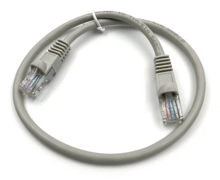 Патч-корд KingPrice KP-PC-c5e-0.5m-g UTP 4 пары cat.5E CCA molded 0.5м серый RJ-45 (m)-RJ-45 (m)