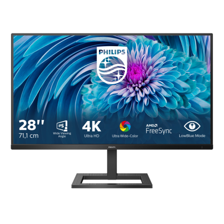 Монитор LCD 28'' [16:9] 3840x2160(UHD 4K) IPS, nonGLARE, 300cd/m2, H178°/V178°, 1000:1, 4ms, 2xHDMI, DP, Speakers, 2Y, Black