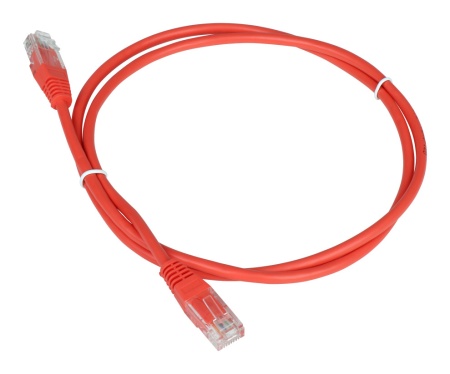 Патч-корд Lanmaster TWT-45-45-5.0-RD UTP RJ-45 вил.-вилка RJ-45 кат.5E 5м красный ПВХ (уп.:1шт)