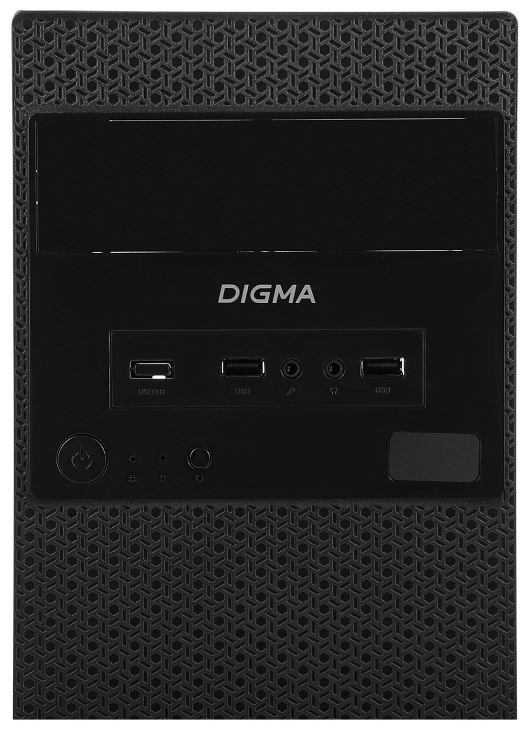 Корпус Digma DC-MATX103-U2 черный без БП mATX 1x80mm 2x120mm 2xUSB2.0 audio