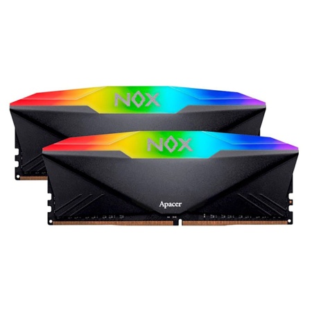 Модуль памяти Apacer 32GB DDR4 3200 DIMM NOX RGB AURA2 w/HS RP-K2 Kit (2x16GB), 1.35V, 1024x8