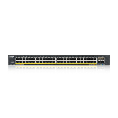 Коммутатор Smart L3 Lite коммутатор PoE+ Zyxel NebulaFlex XGS1935-52HP, rack 19", 48xGE PoE+, 4xSFP+, бюджет PoE 375 Вт