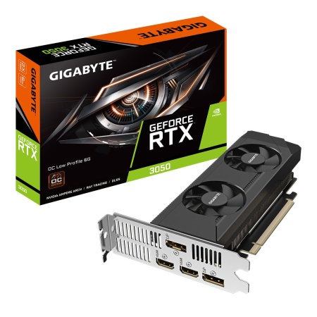 Видеокарта Gigabyte Bad Pack RTX3050 OC LOW PROFILE 6GB GDDR6 96bit DP HDMI 2FAN LP RTL bp
