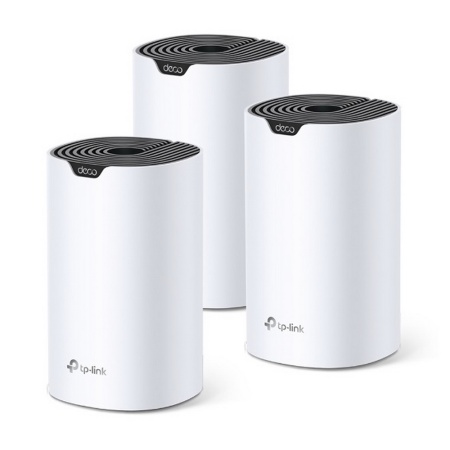 TP-Link Deco S4(3-pack), AC1200 Домашняя Mesh Wi-Fi система, 3 устройства, до 300 Мбит/с на 2,4 ГГц + до 867 Мбит/с на 5 ГГц, 2 встр. антенны, 2 гиг. порта (WAN/LAN)