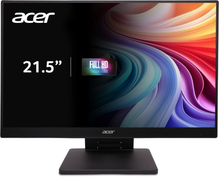 Монитор Acer 21.5" UT222QEbmiphzx черный IPS LED 4ms 16:9 HDMI M/M глянцевая 1300:1 300cd 178гр/178гр 1920x1080 100Hz VGA DP FHD USB Touch 3.5кг