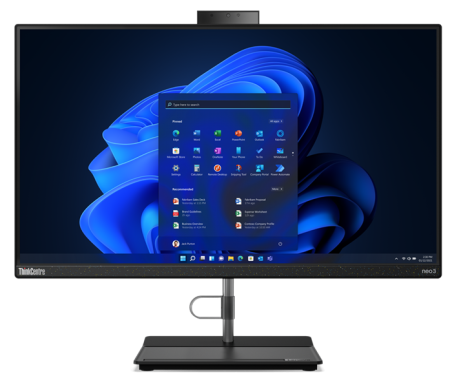 Моноблок Lenovo ThinkCentre NEO 30a All-In-One 23,8" FHD (1920x1080) i5-1240P, 16GB DDR4 3200, 512GB SSD M.2, Intel UHD, WiFi, BT, HD Cam, USB KB&Mouse, Windows 11 Pro, Raven Black, 1Y