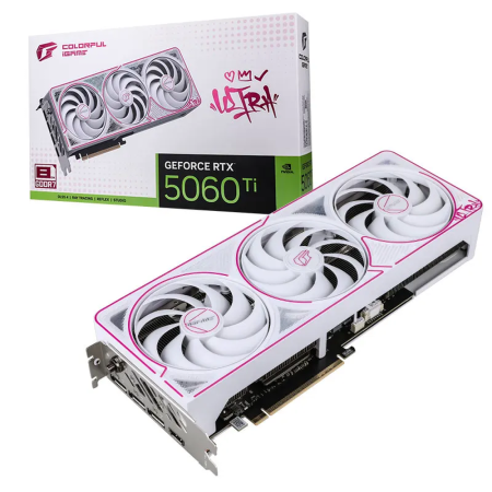 Видеокарта Colorful RTX5060Ti ULTRA W OC 8GB-V 8GB GDDR7 128bit 3xDP HDMI 3FAN RTL
